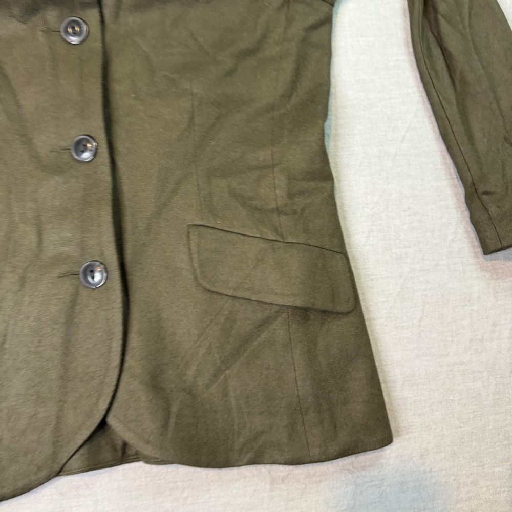 rag & bone Wool Blazer Womens 6 Olive Green Excellent Military Utility Jacket - Picture 12 of 14